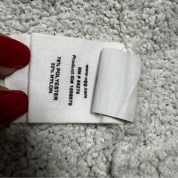 UGG White Open Front Cardigan Size Medium - Picture 6 of 7